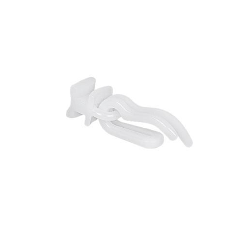 Slankiojanti plastikinė kilputė su pl. dvigubu kabliuku baltos sp., 30 vnt