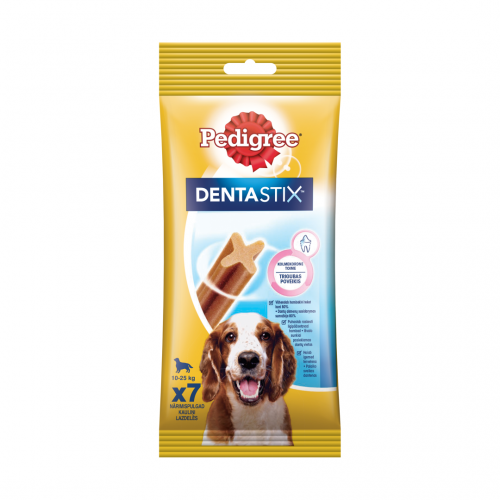 Skanėstas šunims PEDIGREE Dentastix, vidutiniams šunims, 7 vnt, 180 g