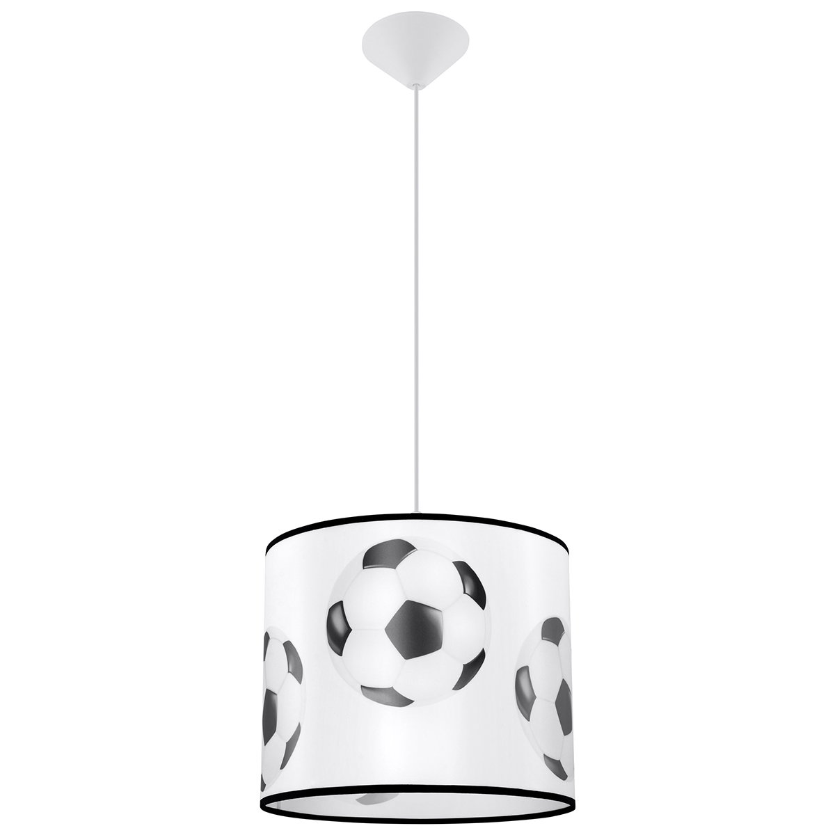 Vaikiškas šviestuvas SOLLUX FOOTBALL A 30, 1xE27, max 15 W LED, balta juoda-0