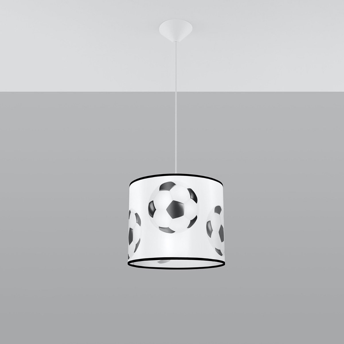 Vaikiškas šviestuvas SOLLUX FOOTBALL A 30, 1xE27, max 15 W LED, balta juoda-1