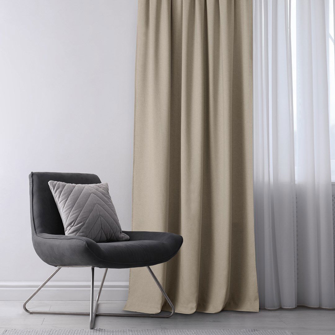 Naktinė užuolaida CARMENA  BEIGE PLEAT, 220x175 cm - 3
