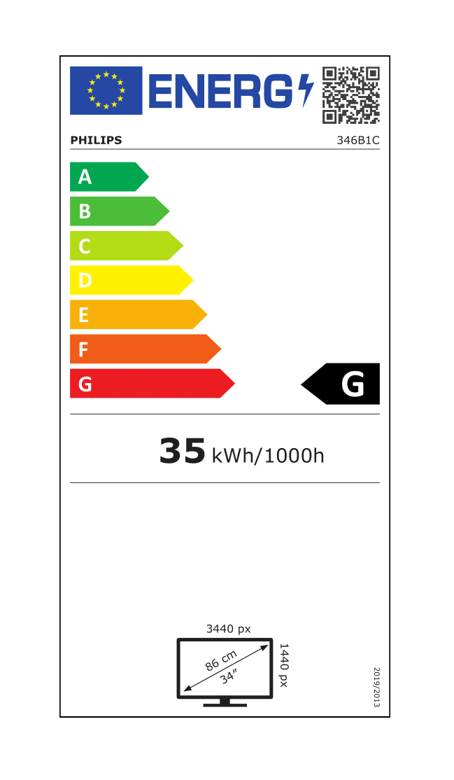 Philips B Line 346B1C/00 34 ", VA, WQHD, 3440 x 1440, 21:9, 5 ms, 300 cd/m², Black - 6