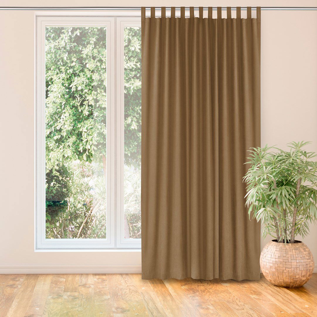 Naktinė užuolaida MILANA LIGHT BROWN TAB, 220x225 cm - 2