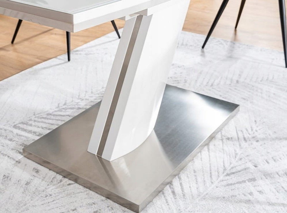 Valgomojo stalas TORONTO baltas, 120x80 cm - 3