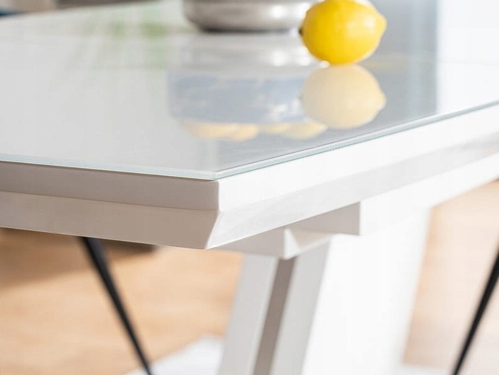Valgomojo stalas TORONTO baltas, 120x80 cm - 4