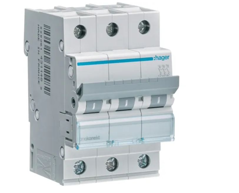 Automatinis jungiklis HAGER, 3P, C, 32A, 6kA, 3 mod.-0