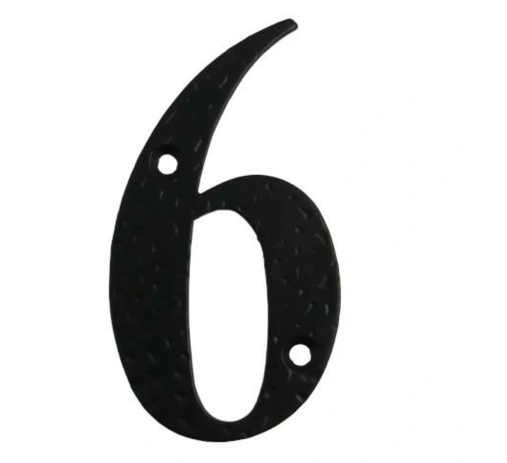 Namo numeris 6, 100 mm., juodos sp.-0