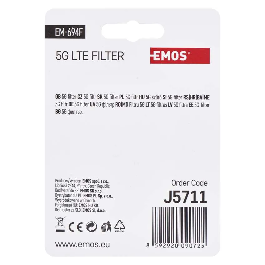 5G filtras, 0,3–694 MHz, IP20 - 3