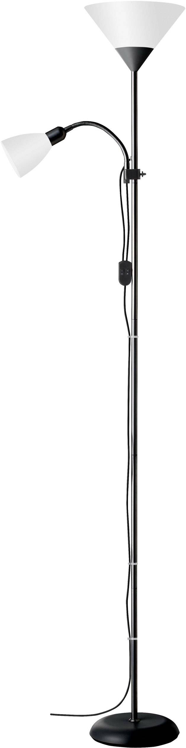 Toršeras BRILLIANT SPARI 4, 1xE27 (max 60W) ir E14 (max E14), juodos/baltos spalvos, h180 cm-0