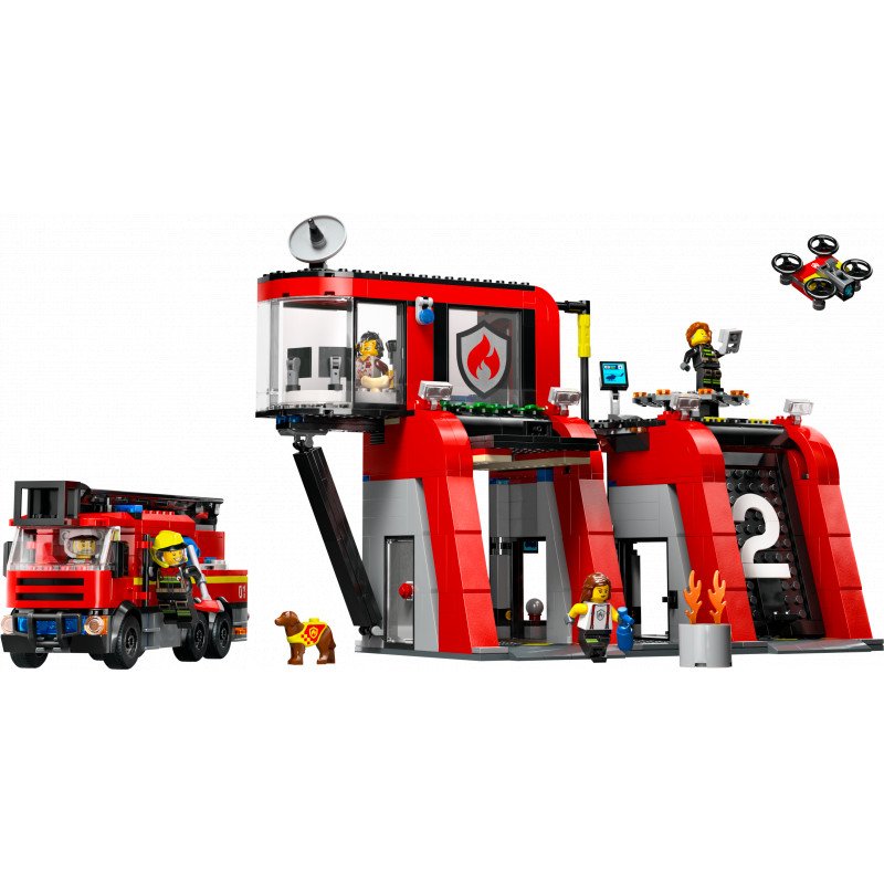Konstruktorius LEGO City Fire Fire Station with Fire Truck 60414-2