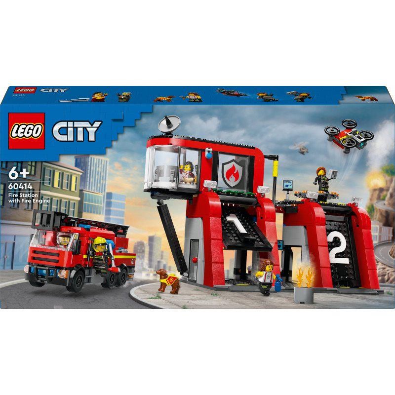 Konstruktorius LEGO City Fire Fire Station with Fire Truck 60414