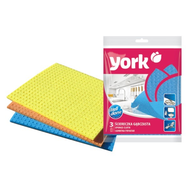 Drėgnų šluosčių komplektas YORK, 3 vnt.-0