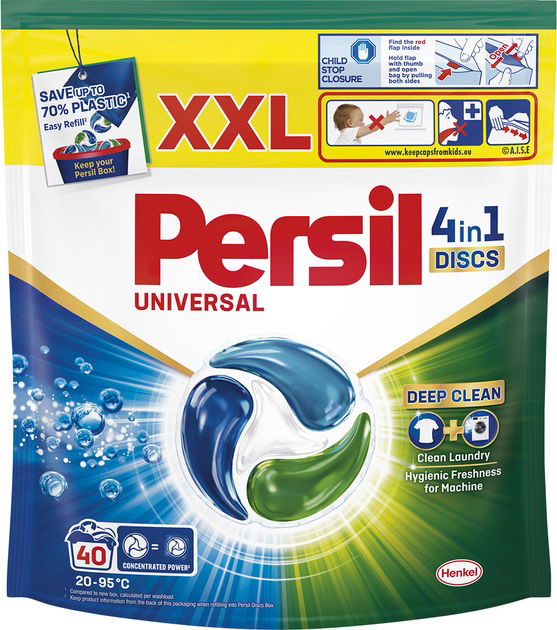Skalbimo kapsulės PERSIL DISCS White, 40 vnt-0