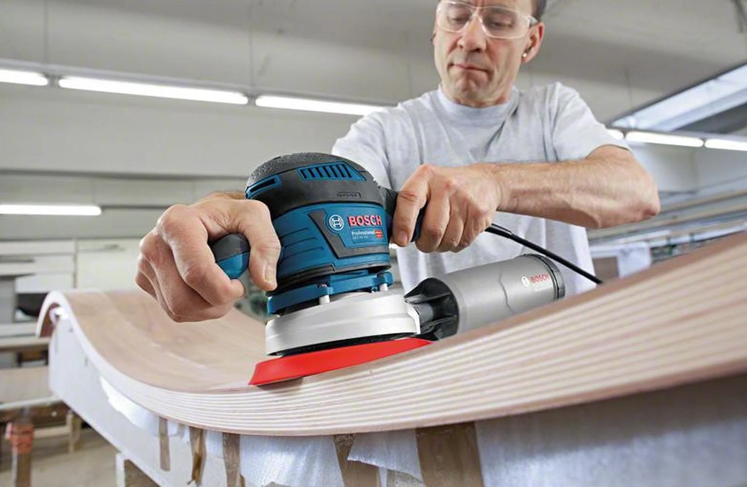 Elektrinis kampinis šlifuoklis BOSCH PRO GEX 40-150, su šepetėliais, 400 W - 3