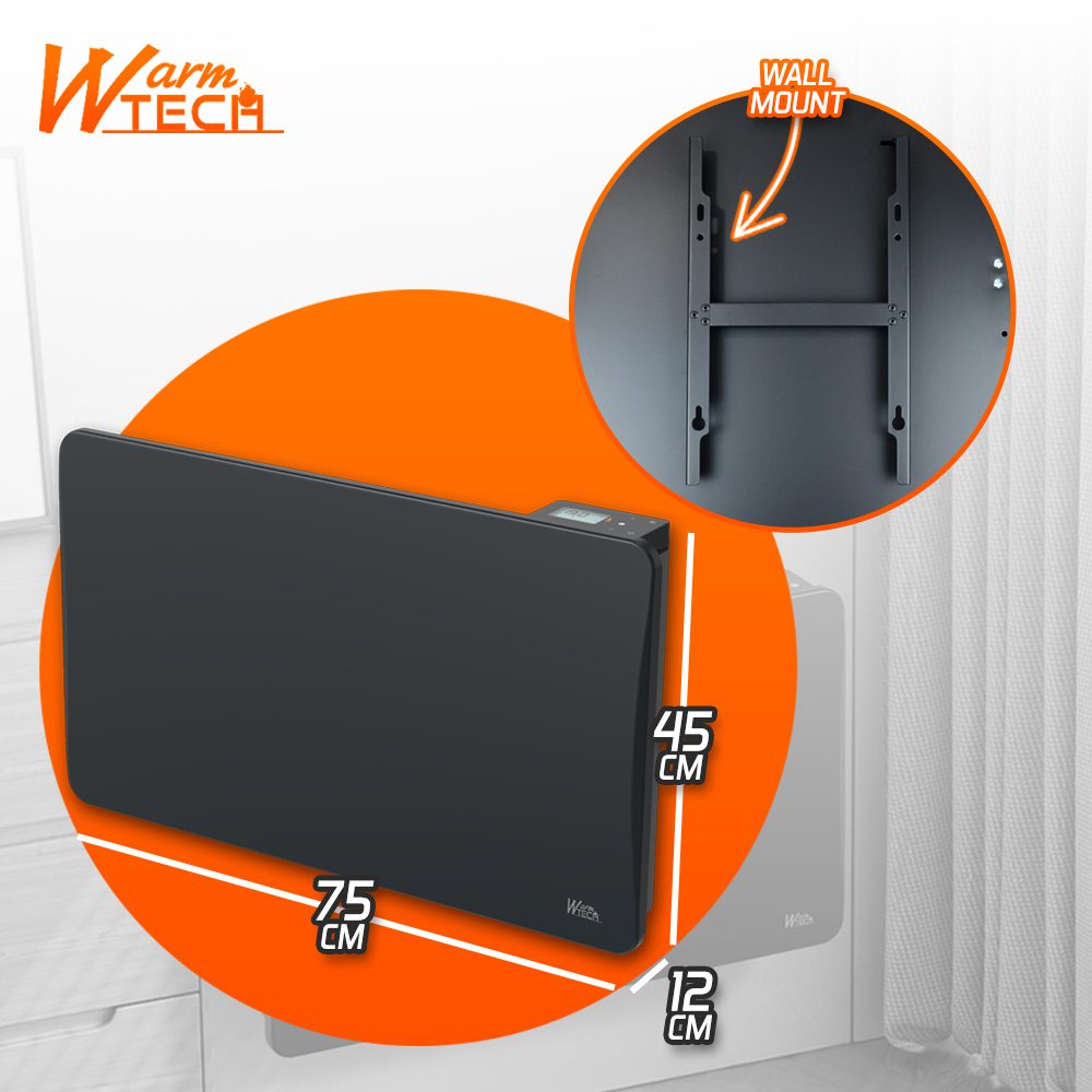 Keraminis akmens inercinis šildytuvas, 1500 W, antracito - 4