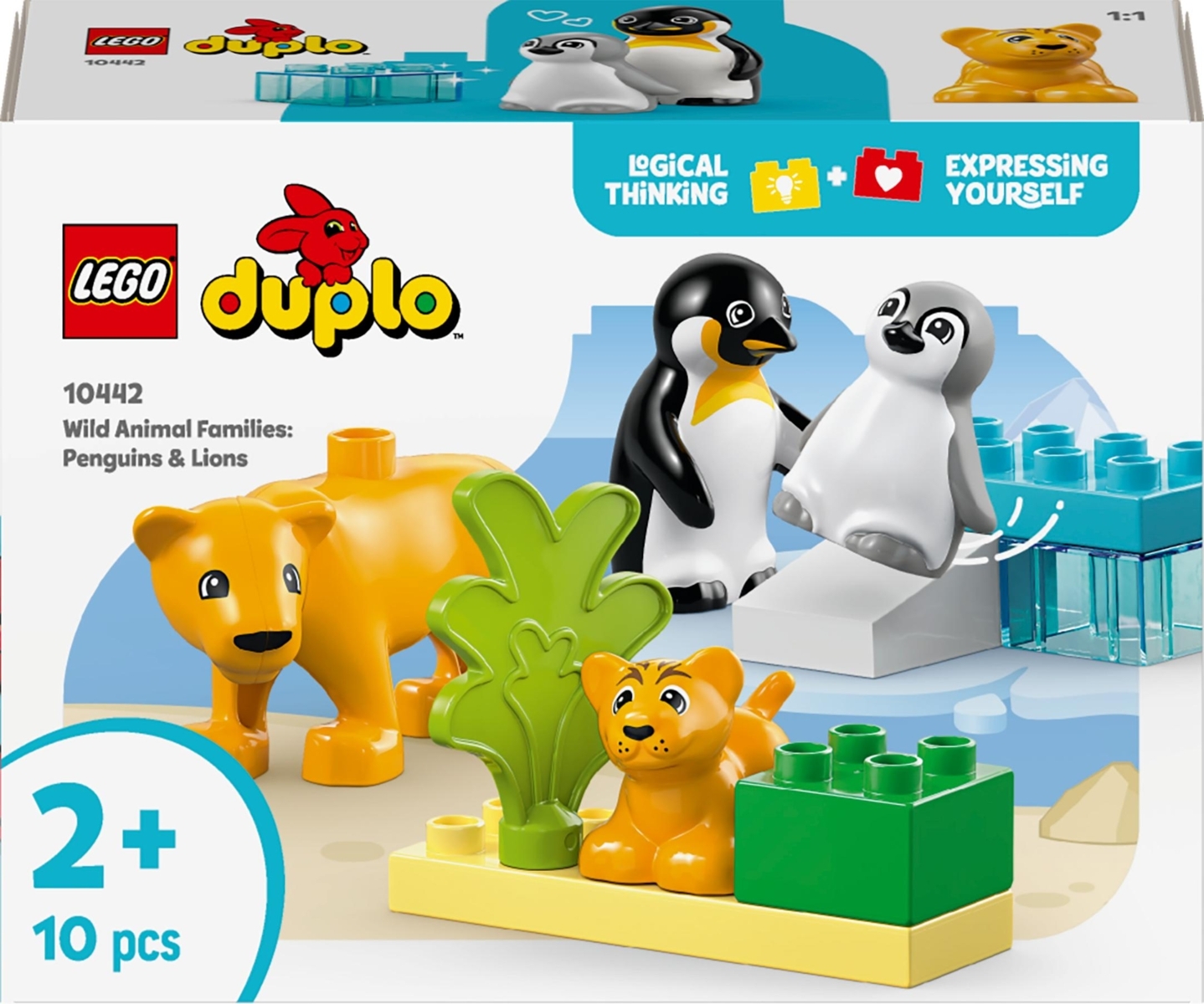 Konstruktorius LEGO DUPLO Wild Animal Families: Penguins & Lions - 1
