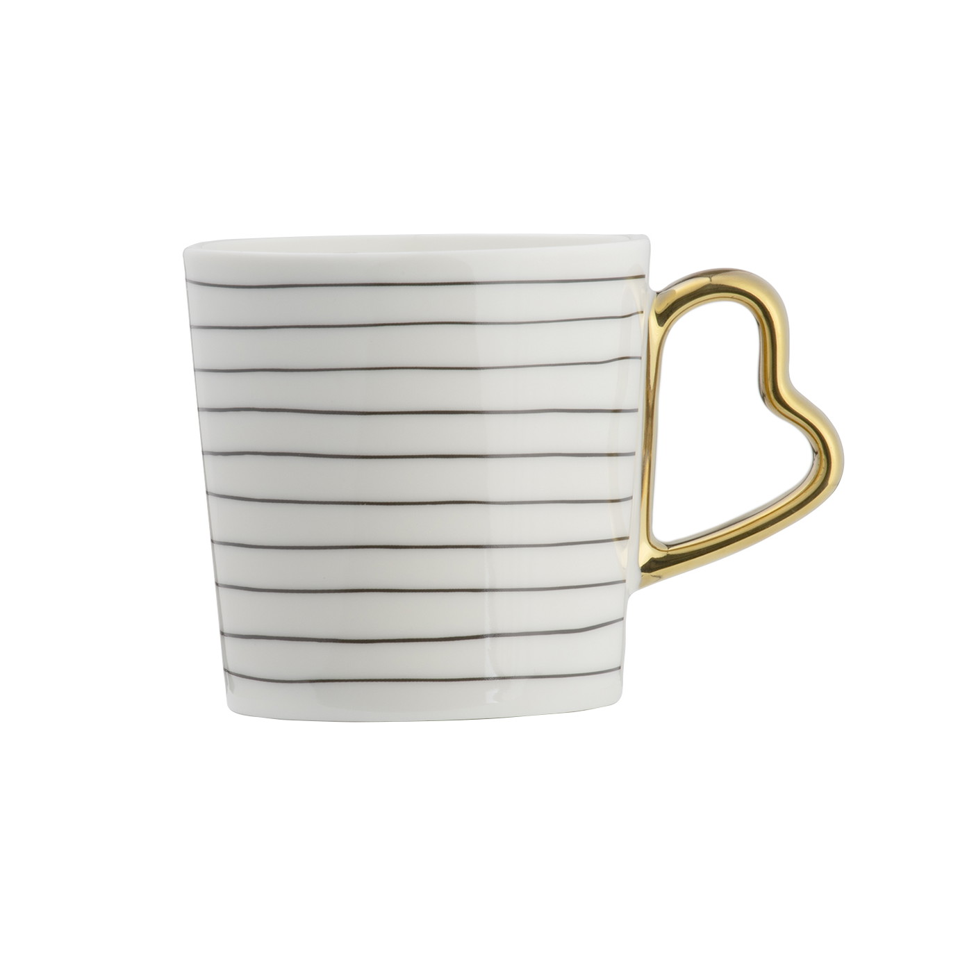 Puodelis AMBITION AMORE STRIPE, baltos/auksinės sp., 380 ml-0