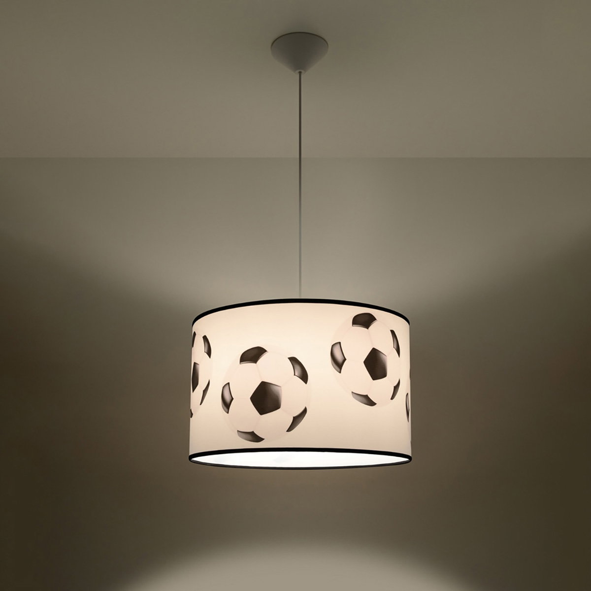 Vaikiškas šviestuvas SOLLUX FOOTBALL A 40, 1xE27, max 15 W LED, balta juoda - 3