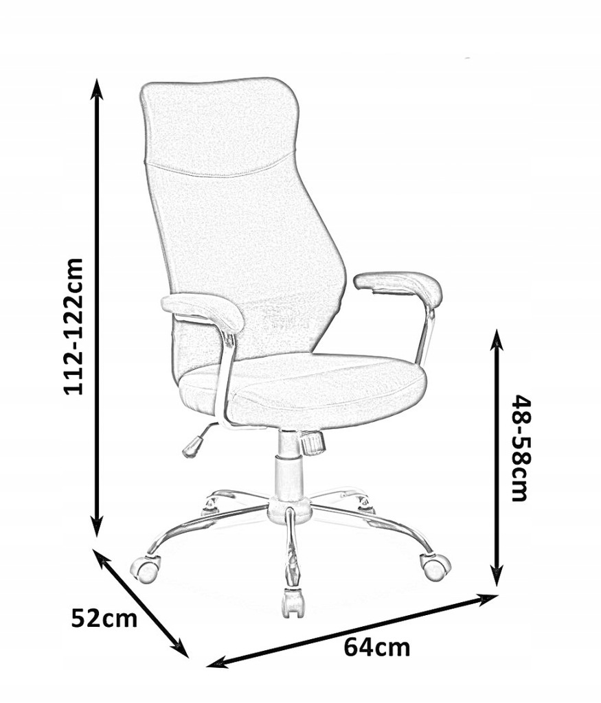Biuro kėdė Q-319, pilka - 2