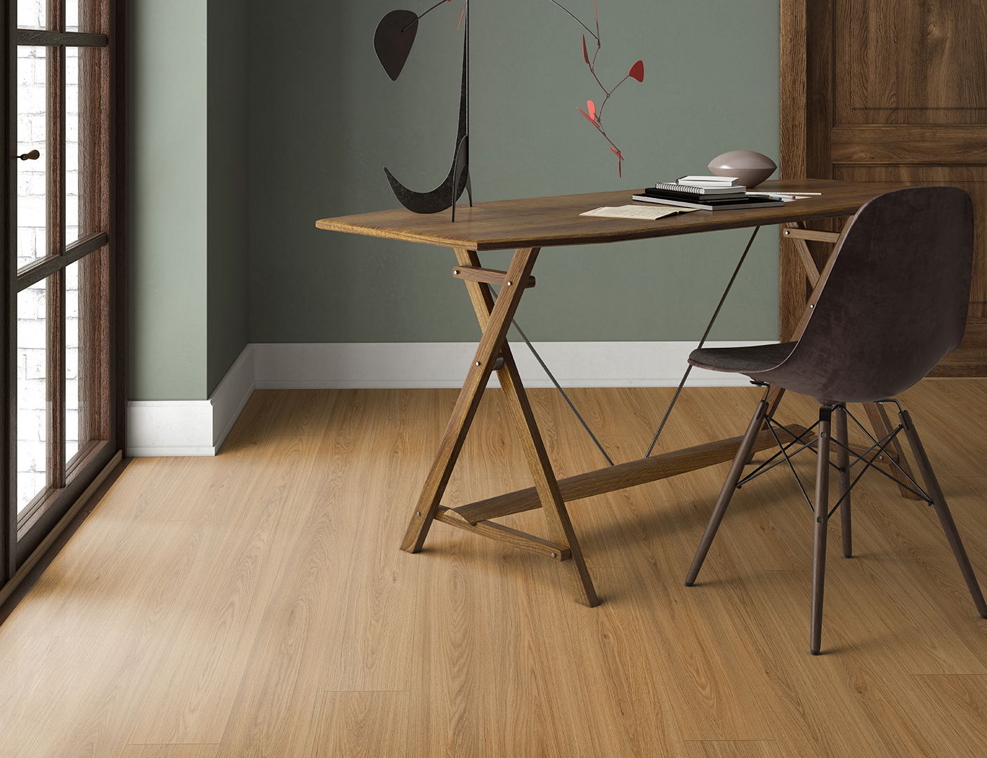 Laminatas KOLDING 1033-4 66714, atsparus vandeniui 48 h, 4V, 1285 x 192 x 10  mm, 33/AC5-1