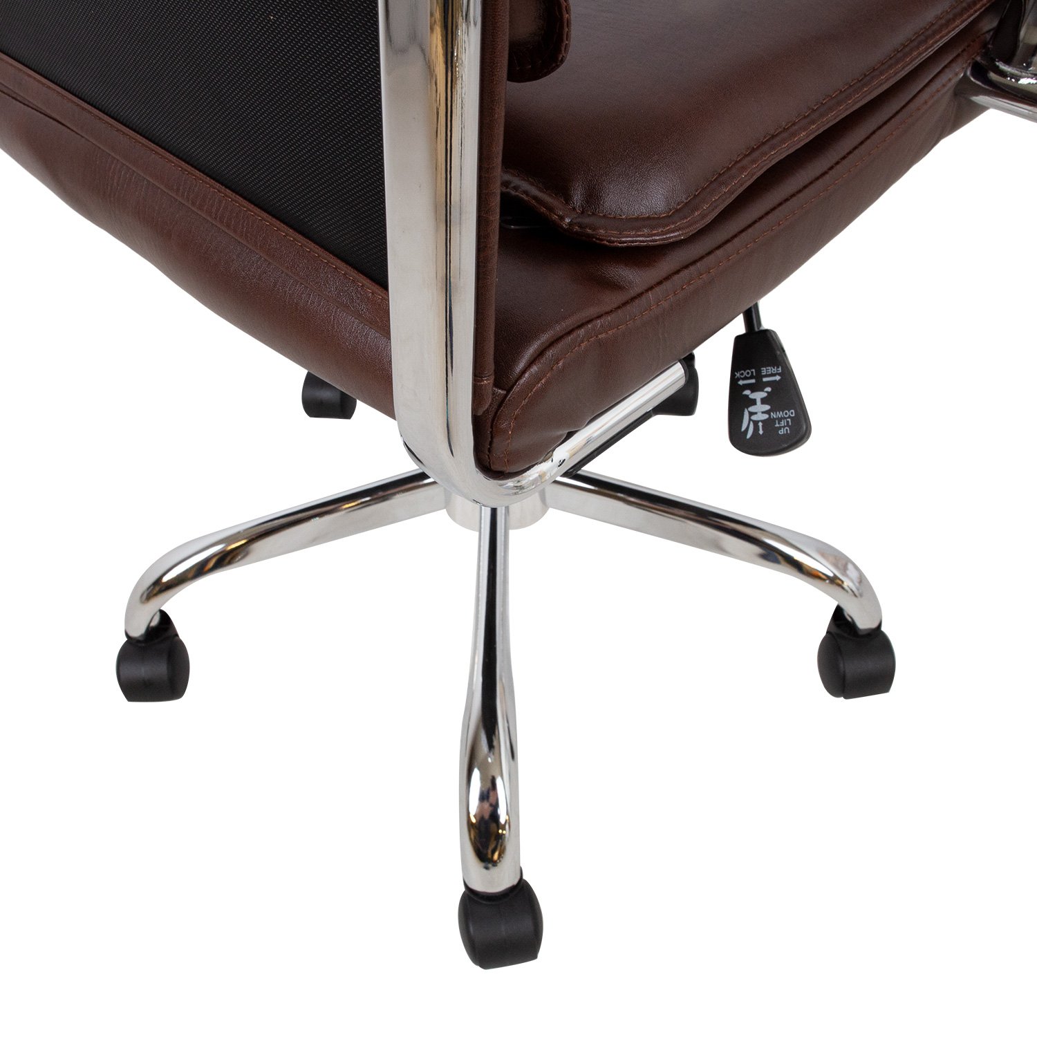 Biuro kėdė ULTRA, 54,5x63xH94-104 cm, ruda - 7