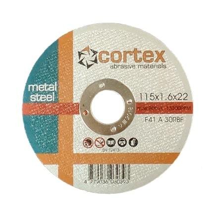 Metalo pjovimo diskas CORTEX, 115 x 1,6 x 22 mm, plienui