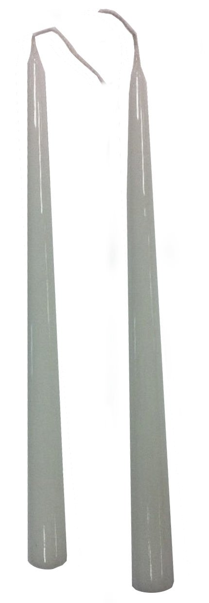 Stalo žvakės, baltos sp., 29 x 2 cm, 2 vnt.
