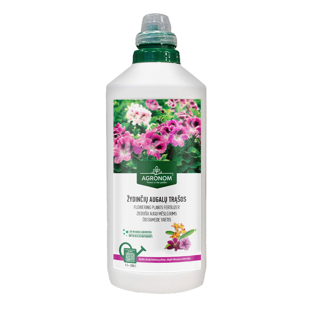 Gėlių ir žydinčių augalų trąšos AGRONOM, skystos, 1 L-0