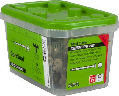 Medsraigčiai ESSVE ESSDRIVE Corrseal, 5,0 x 60 mm, skirti lauko darbams, 100 vnt.-0