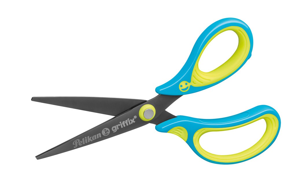 Žirklės GRIFFIX "R", 15 cm, neon melsvos-1