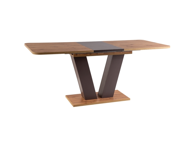 Valgomojo stalas PLATON, 136 x 80 cm, ąžuolo/ruda-0