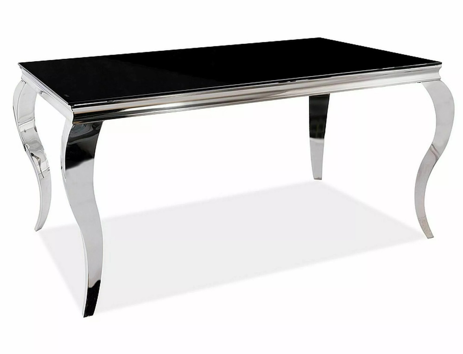 Valgomojo stalas PRINCE, 150 x 90 cm, juoda/chromo - 1
