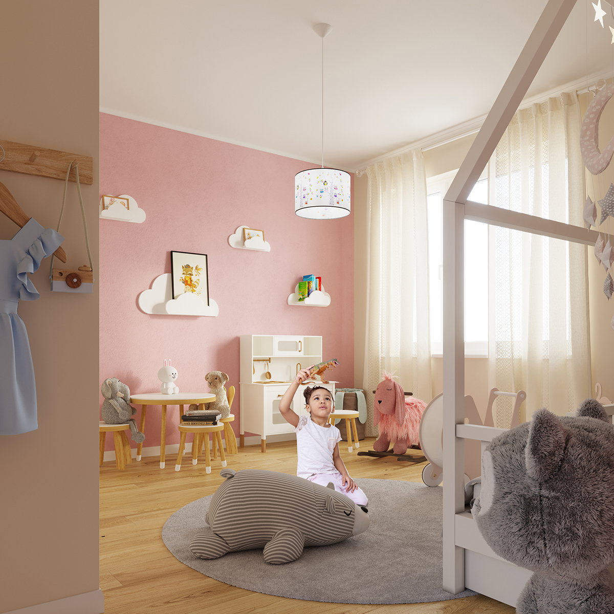 Pakabinamas šviestuvas SOLLUX OWLS 40, 1xE27, max 15 W LED, daugiaspalvis - 6