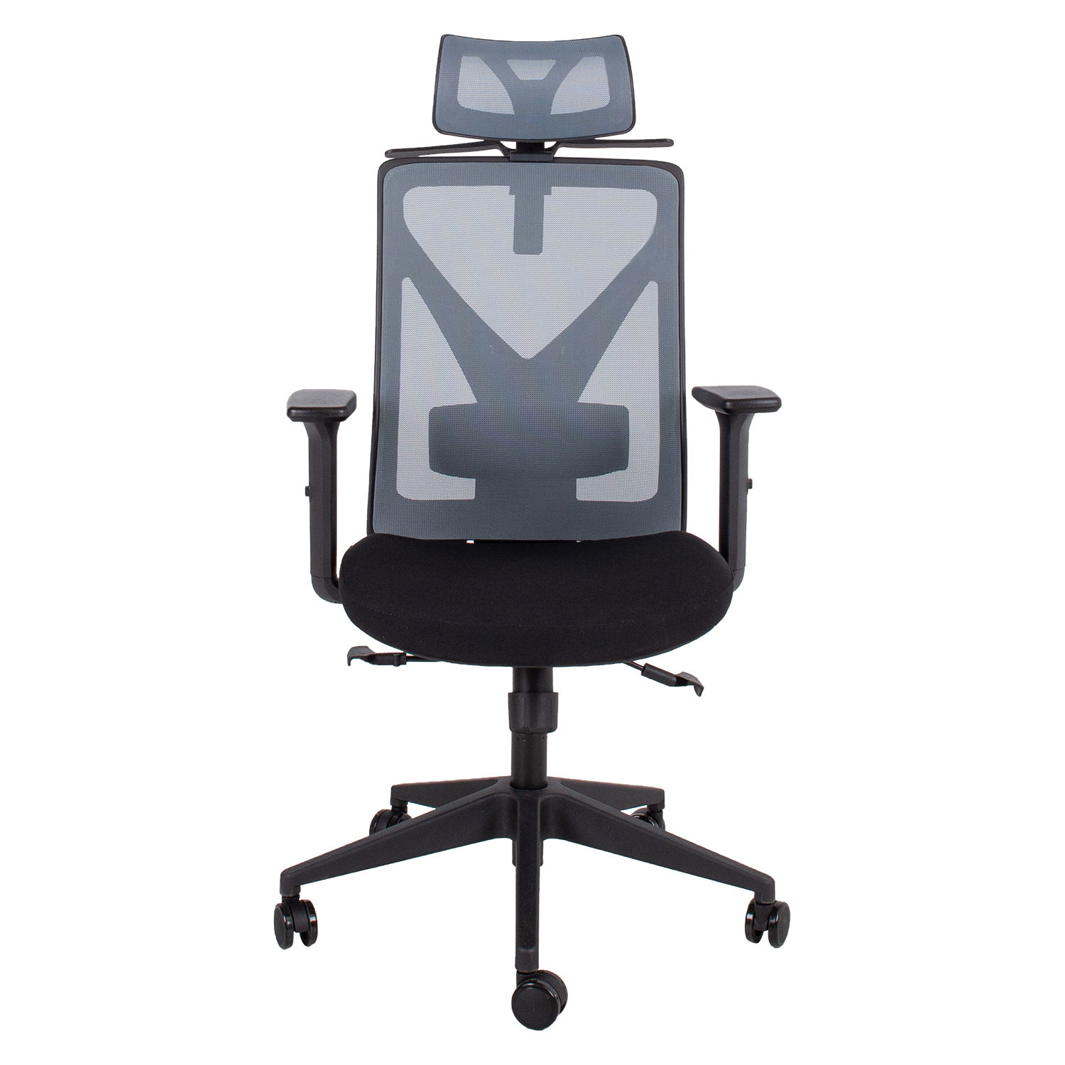 Biuro kėdė MIKE, 64x65x110-120cm,  juoda/pilka - 2