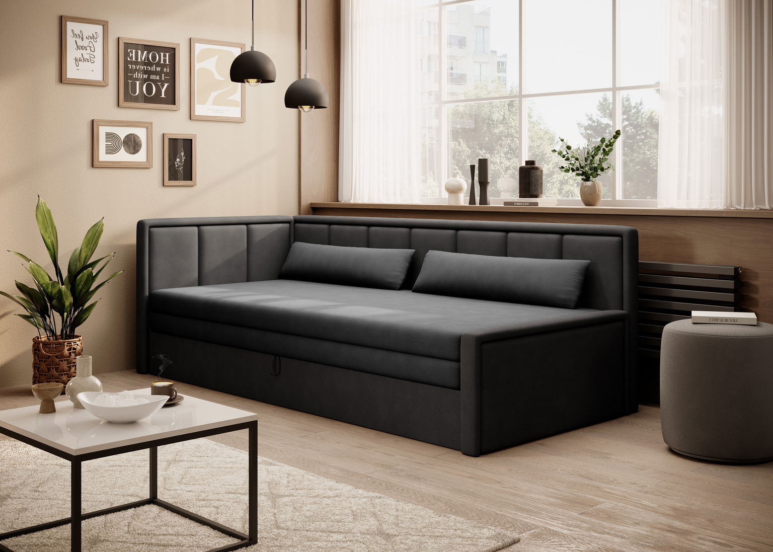 Sofa Fulgeo K, juoda-0