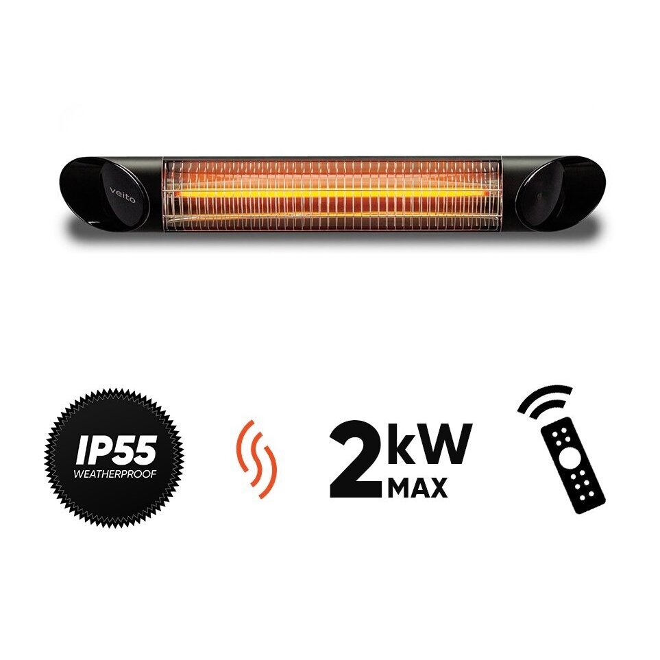 Anglies pluošto infraraudonųjų spindulių šildytuvas Veito BLADE, juodas 06-00287-0