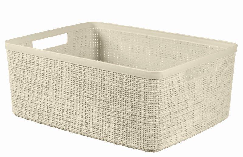 Plastikinis krepšelis CURVER Jute, kreminės sp., h15 x 36 x 28 cm, 12 L-0