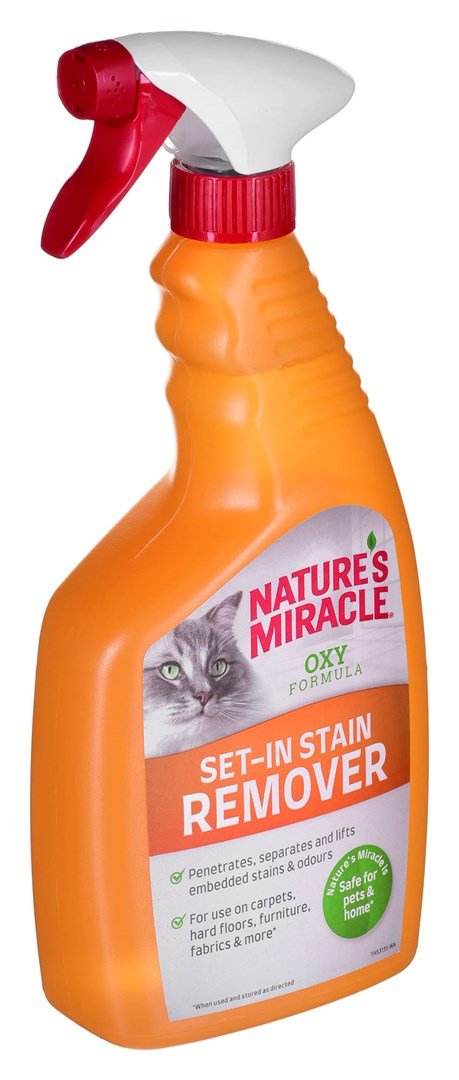 Priemonė kačių šlapimo kvapui ir dėmėms naikinti Nature's Miracle Set-In Oxy Stain&Odour, 709 ml