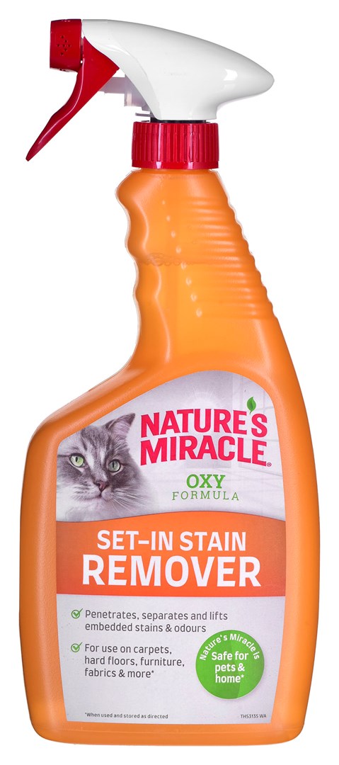 Priemonė kačių šlapimo kvapui ir dėmėms naikinti Nature's Miracle Set-In Oxy Stain&Odour, 709 ml-1