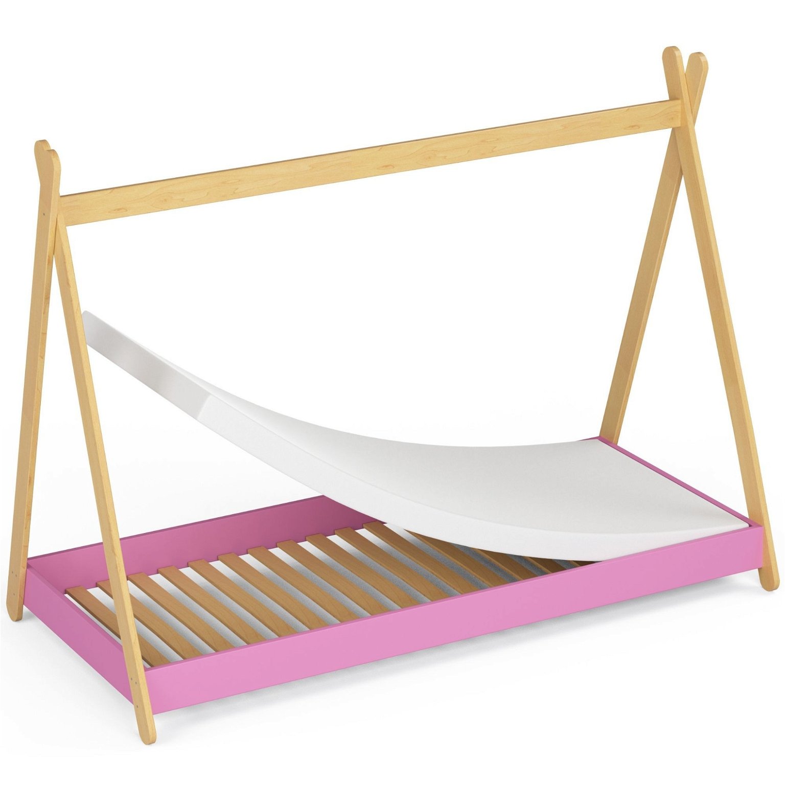 Vaikiška lova su čiužiniu GEM, 180x80 cm, rožinė - 2