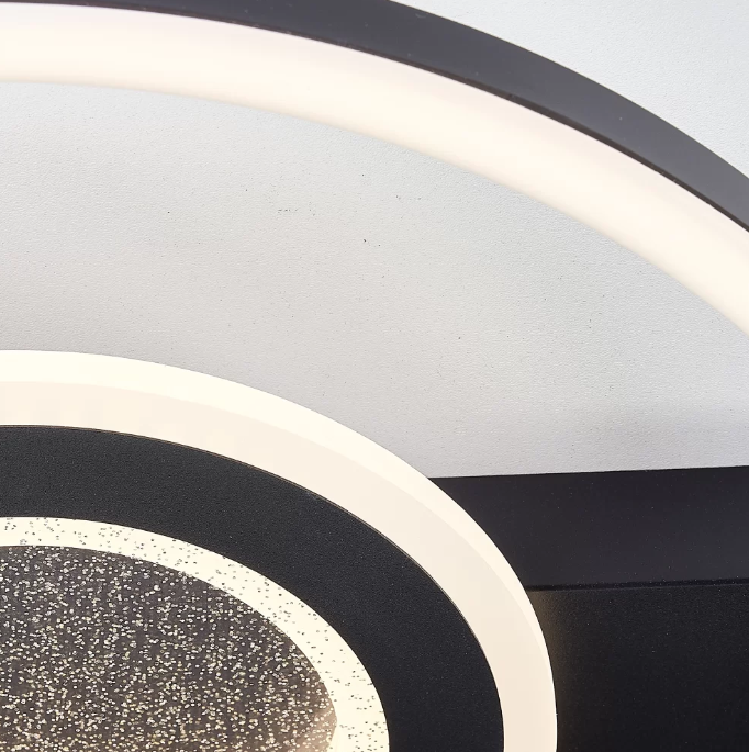 Lubinis LED šviestuvas BRILLIANT QUEENS, 26 W, 3000 K, 2400 lm, juodos sp, Ø 37 x 5 cm - 4