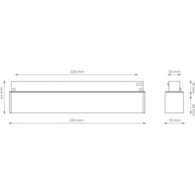 Magnetinis LED bėgelių šviestuvas DPM MTL-SPL-12W-B, 12 W, 4000 K, 960 lm, juodos sp. - 4