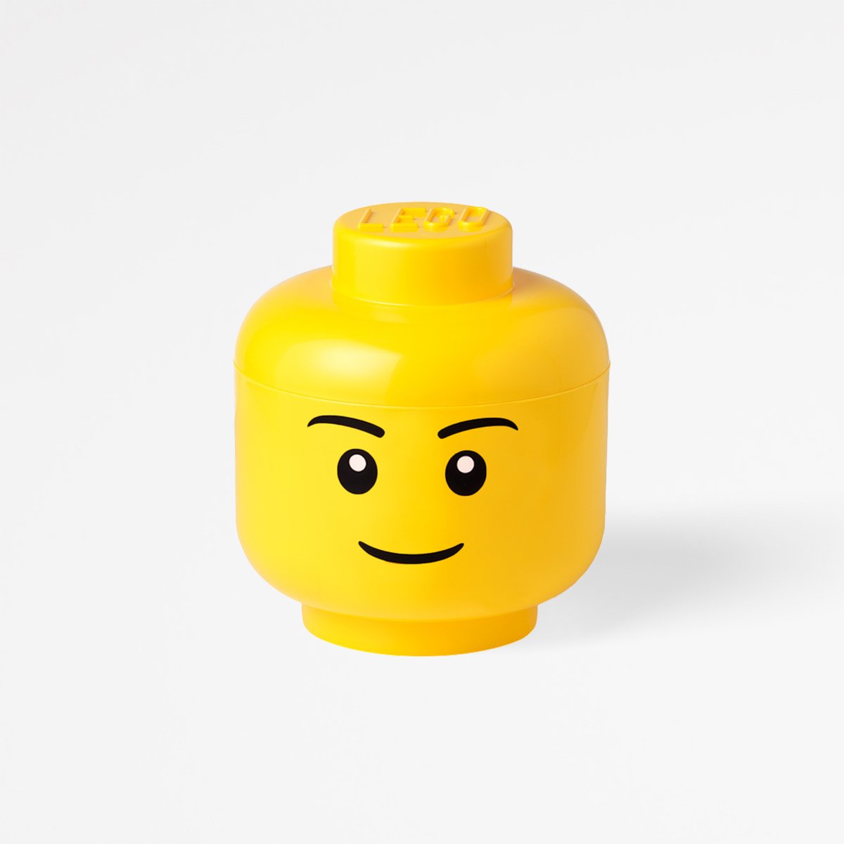 Daiktadėžė LEGO LARGE BOY HEAD, geltonos sp., 24 x 27,1 cm, 850 ml