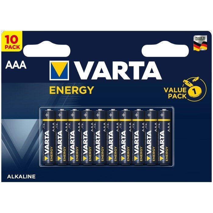 Elementai VARTA ENERGY, AAA, šarminiai, 10 vnt.