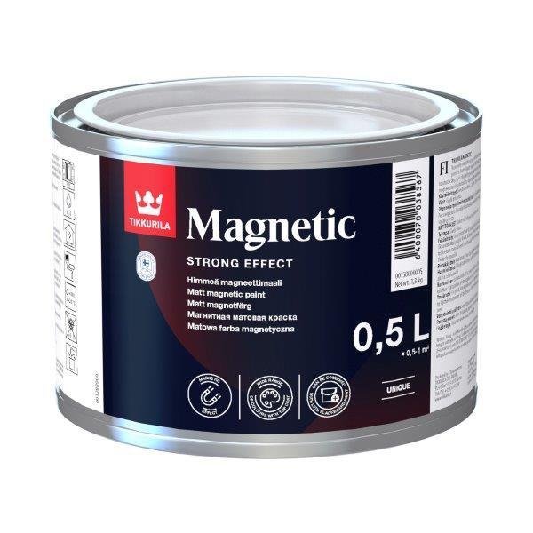 Magnetiniai dažai TIKKURILA MAGNETIC, matiniai, grafito pilkos sp., 0,5 l