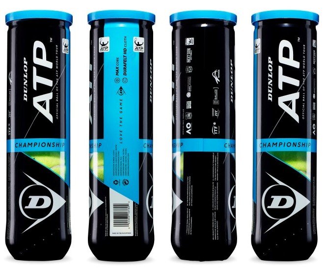 Teniso kamuoliukai Dunlop ATP CHAMPIONSHIP 4-tube ITF - 2