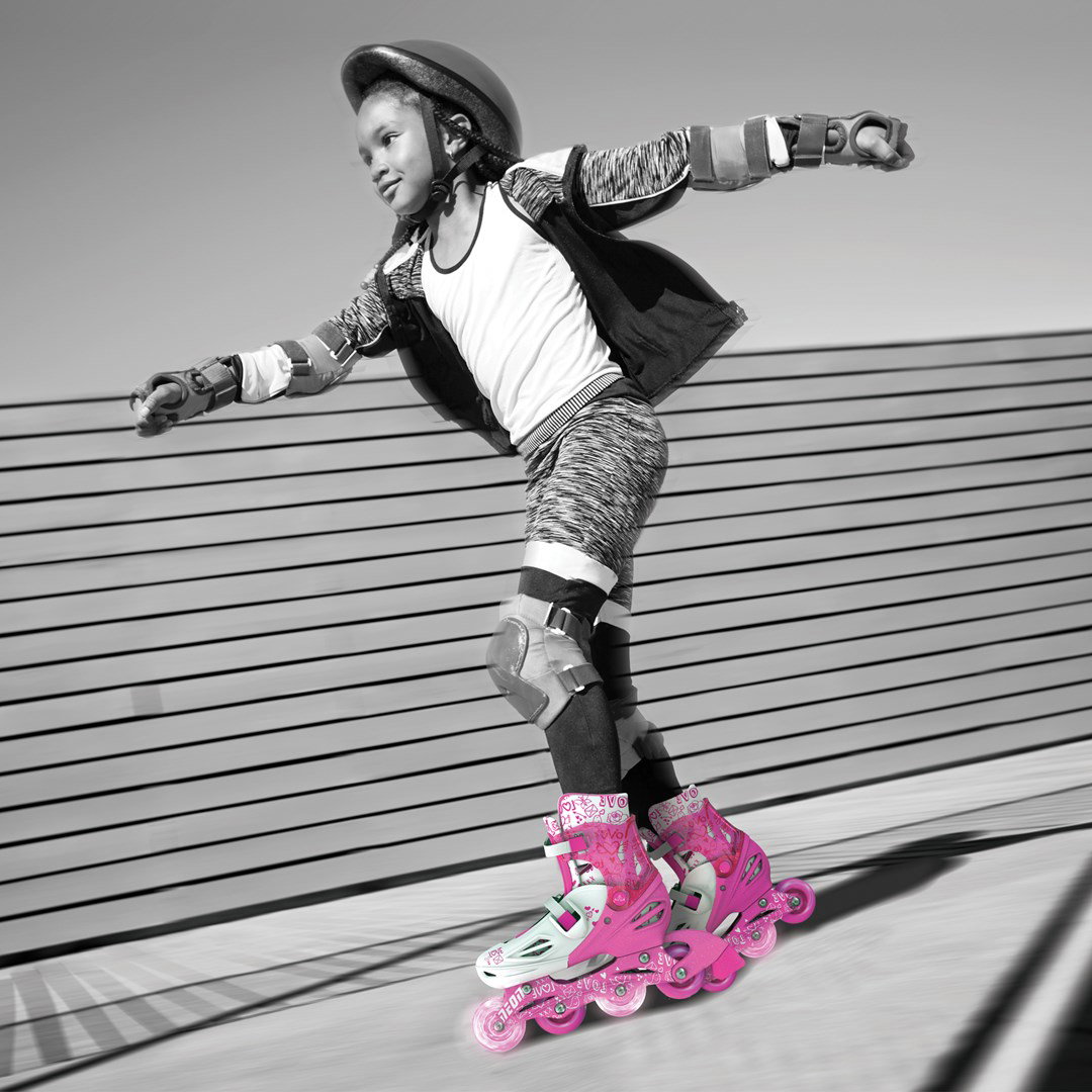 Riedučiai Yvolution Neon Inline, rožinė, 30-33 dydis-1