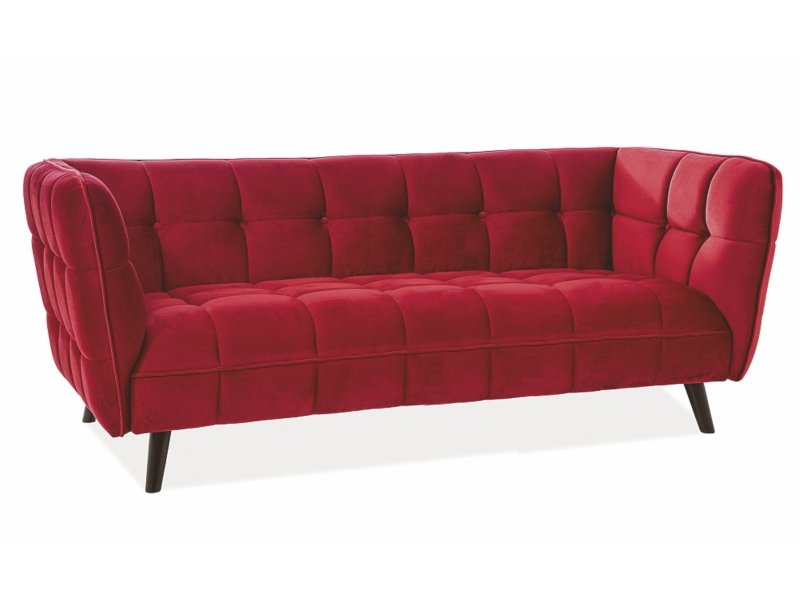 Sofa CASTELLO 3 VELVET, raudona - 1