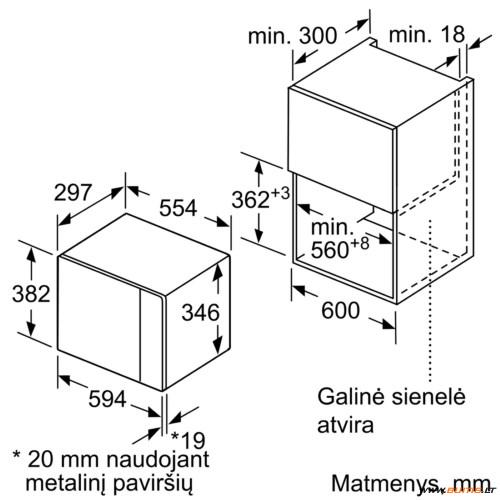 Įmontuojama mikrobangų krosnelė Bosch BFL524MB0-1