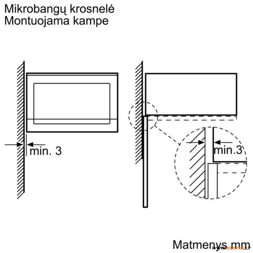 Įmontuojama mikrobangų krosnelė Bosch BFL524MB0 - 4